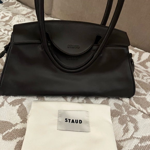 STAUD Handbags - STAUD Dark Espresso MAUDE Leather Shoulder Bag